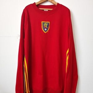 Adidas Real Salt Lake Mens Pullover Sweatshirt Red